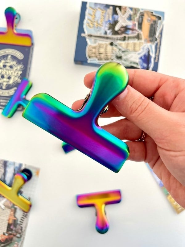 Metal Aurora Renkli Çok Fonksiyonlu Fotoğraf Klipsi/Fotoğraf Mandalı/Ataş/Kitap Ayracı