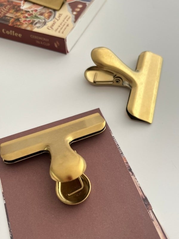 Metal Gold Çok Fonksiyonlu Fotoğraf Klipsi/Fotoğraf Mandalı/Ataş/Kitap Ayracı