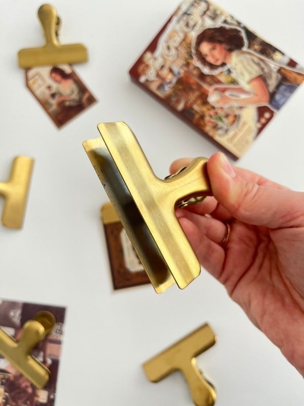 Metal Gold Çok Fonksiyonlu Fotoğraf Klipsi/Fotoğraf Mandalı/Ataş/Kitap Ayracı