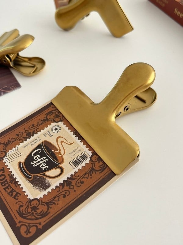 Metal Gold Çok Fonksiyonlu Fotoğraf Klipsi/Fotoğraf Mandalı/Ataş/Kitap Ayracı