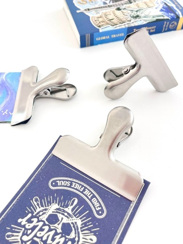 Metal Gri Çok Fonksiyonlu Fotoğraf Klipsi/Fotoğraf Mandalı/Ataş/Kitap Ayracı
