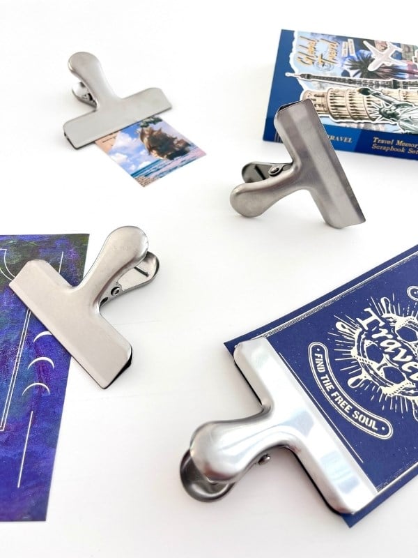 Metal Gri Çok Fonksiyonlu Fotoğraf Klipsi/Fotoğraf Mandalı/Ataş/Kitap Ayracı