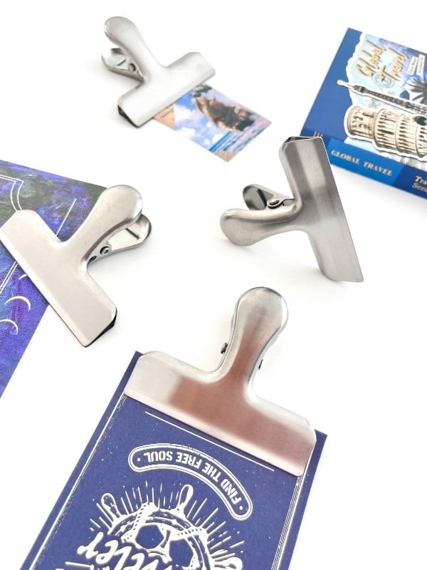 Metal Gri Çok Fonksiyonlu Fotoğraf Klipsi/Fotoğraf Mandalı/Ataş/Kitap Ayracı