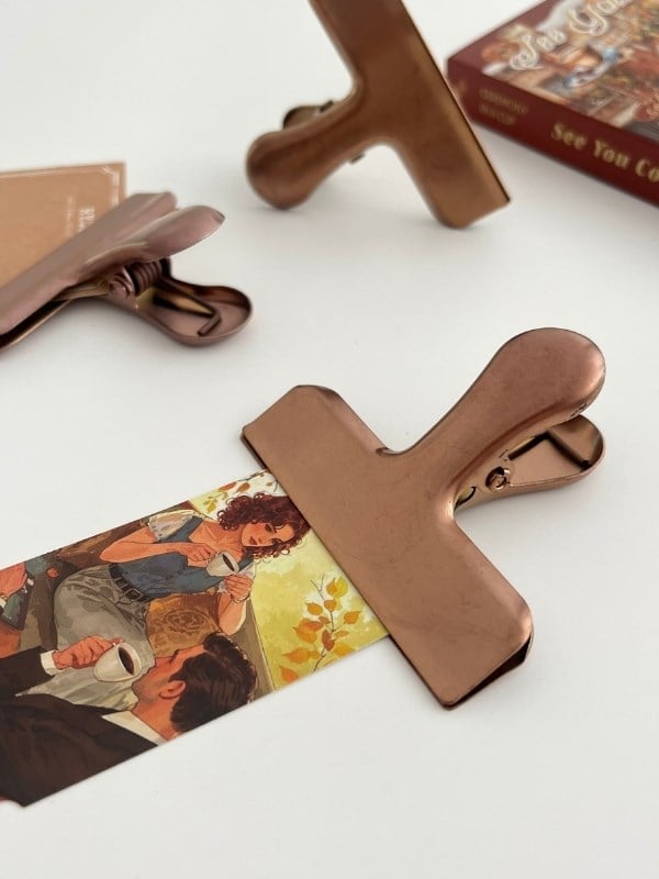 Metal Rose Gold Bakır Çok Fonksiyonlu Fotoğraf Klipsi/Fotoğraf Mandalı/Ataş/Kitap Ayracı