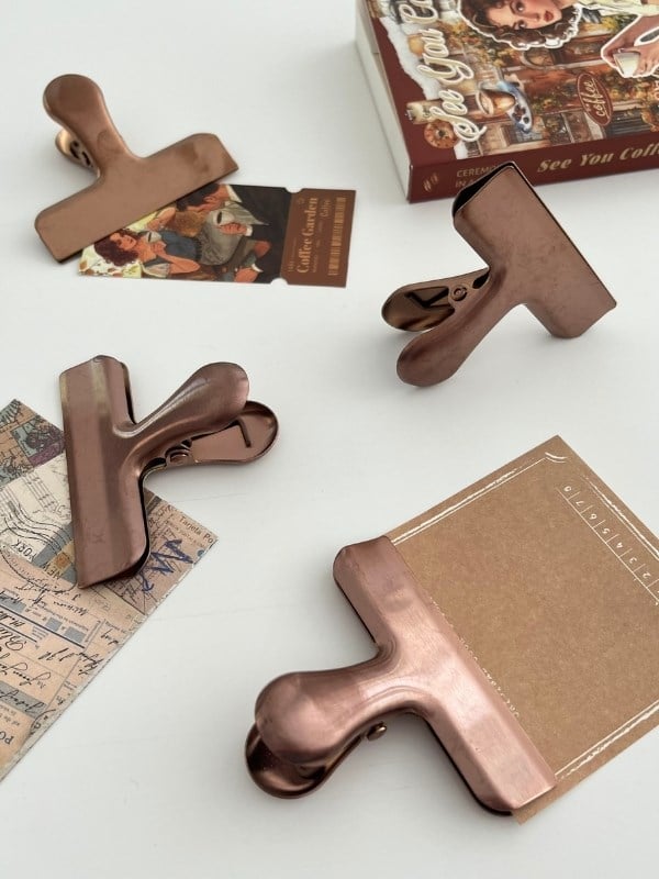 Metal Rose Gold Bakır Çok Fonksiyonlu Fotoğraf Klipsi/Fotoğraf Mandalı/Ataş/Kitap Ayracı