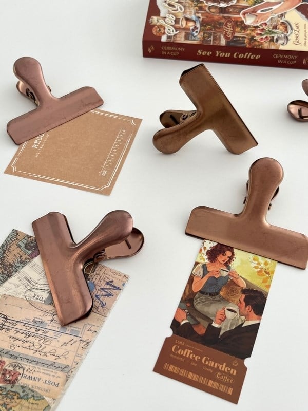 Metal Rose Gold Bakır Çok Fonksiyonlu Fotoğraf Klipsi/Fotoğraf Mandalı/Ataş/Kitap Ayracı