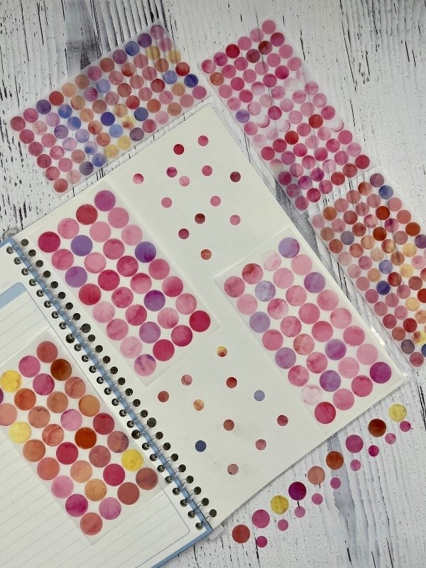 Monet Garden Pembe Tonları 6 Yaprak 312 Yuvarlak Kağıt Sticker Seti Etiket / Çıkartma  