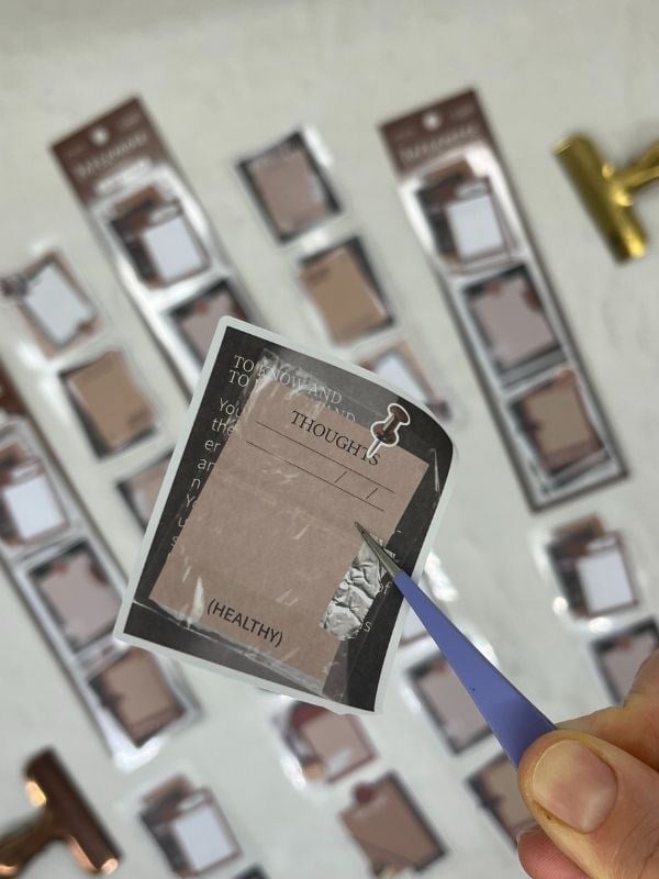 Mottolu Motivasyon 6 Yaprak 18 Adet Kahverengi Sticker Seti/Etiket/Çıkartma