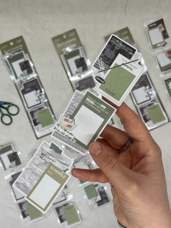 Mottolu Motivasyon 6 Yaprak 18 Adet Yeşil Renk Sticker Seti/Etiket/Çıkartma/Sticker