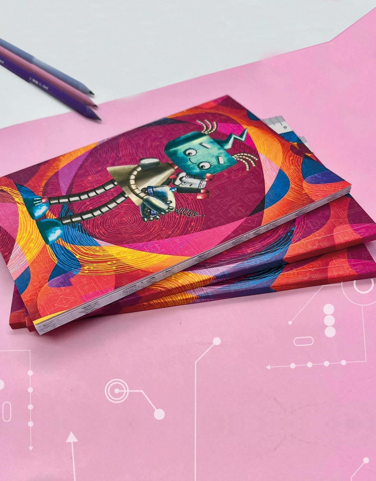 Neşeli Robot ve Köpeği Defter