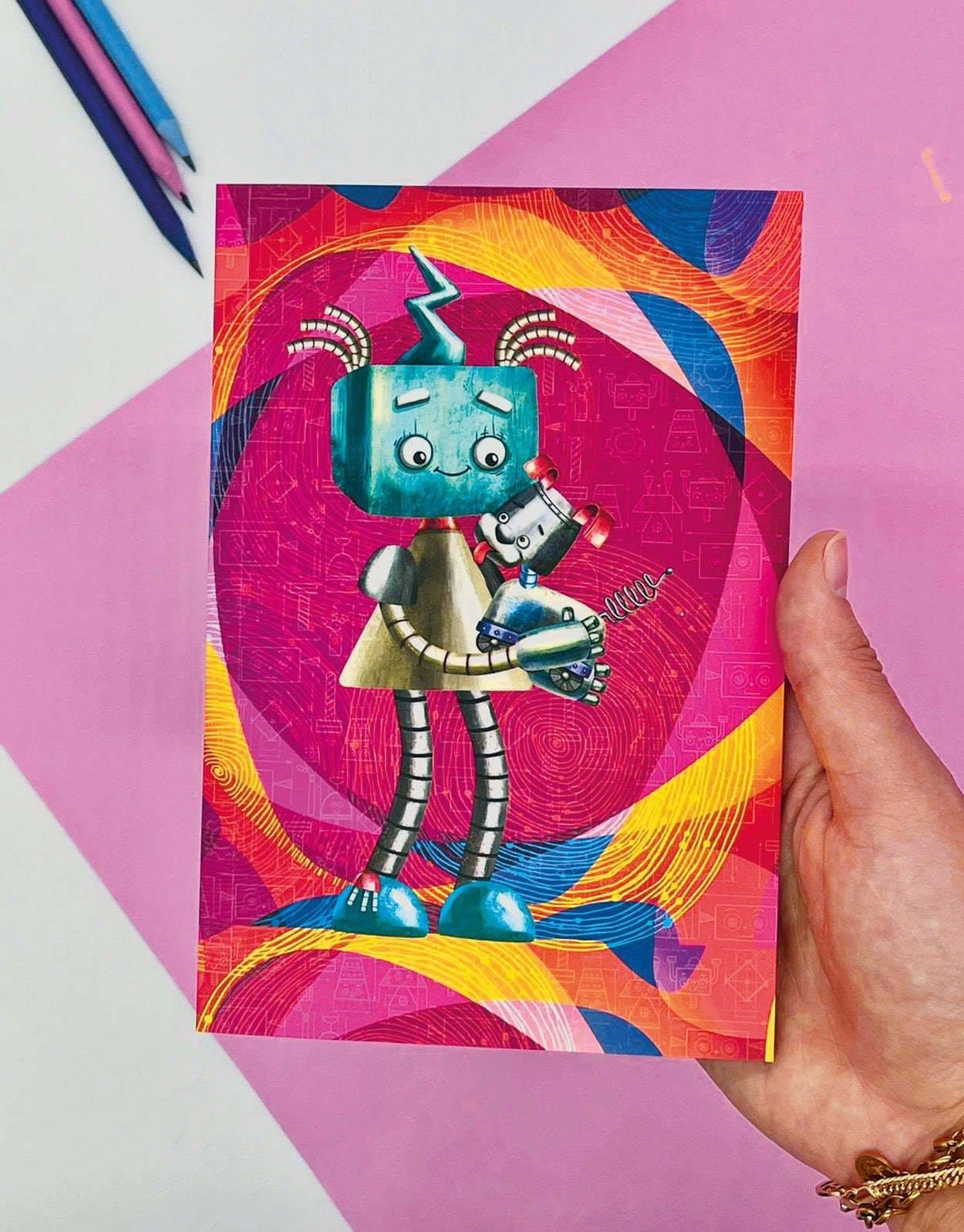 Neşeli Robot ve Köpeği Defter