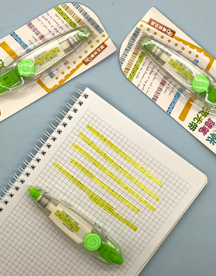 Nokta Desenli Süsleme Bandı Tipex / Tipeks / Bullet Journal