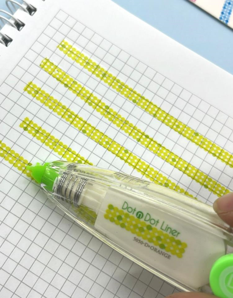 Nokta Desenli Süsleme Bandı Tipex / Tipeks / Bullet Journal