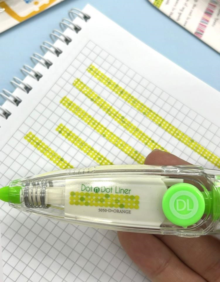 Nokta Desenli Süsleme Bandı Tipex / Tipeks / Bullet Journal