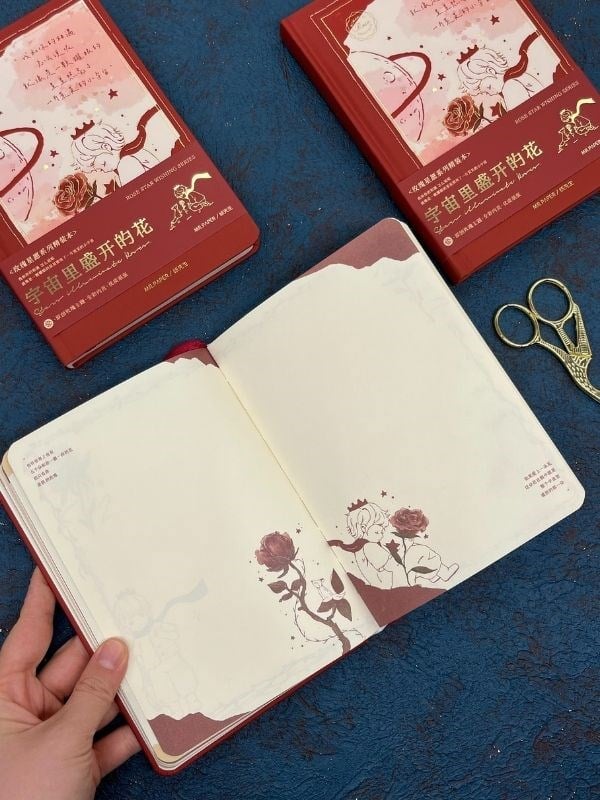Özel Tasarım Küçük Prens Kırmızı Renk Defter / Notebook/ Bullet Journal