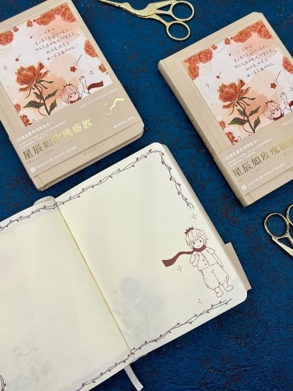 Özel Tasarım Küçük Prens Krem Renk Defter / Notebook/ Bullet Journal