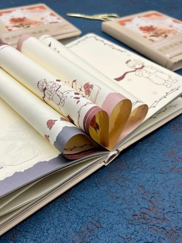 Özel Tasarım Küçük Prens Krem Renk Defter / Notebook/ Bullet Journal
