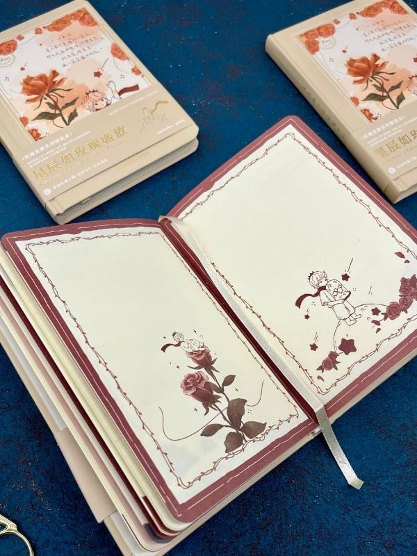 Özel Tasarım Küçük Prens Krem Renk Defter / Notebook/ Bullet Journal