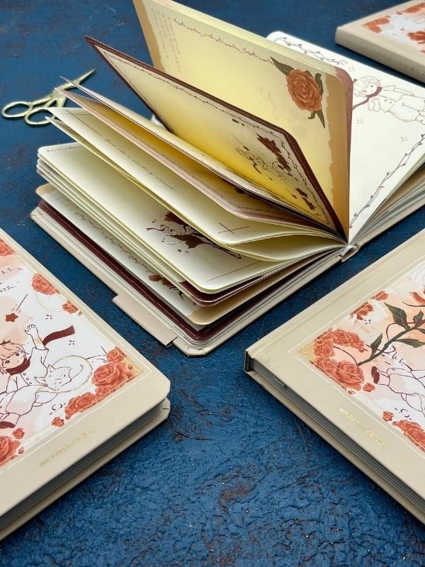Özel Tasarım Küçük Prens Krem Renk Defter / Notebook/ Bullet Journal