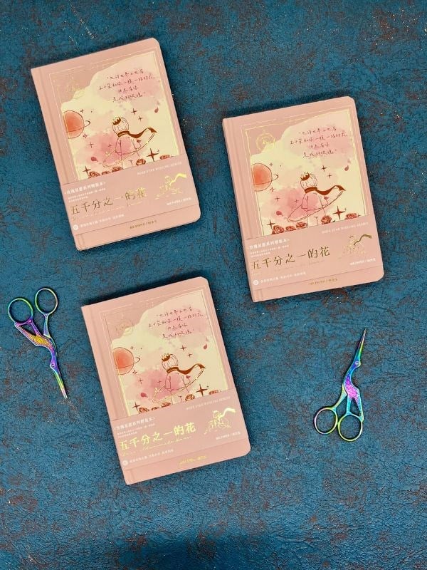 Özel Tasarım Küçük Prens Pembe Renk Defter / Notebook/ Bullet Journal