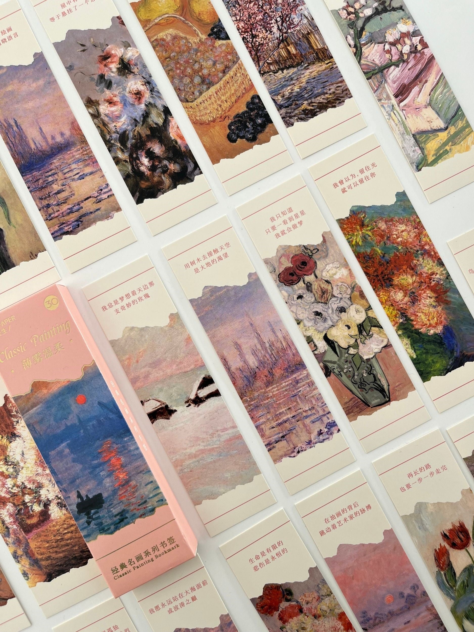 Pastel Art Collection 30’lu Klasik Tablolar Temalı Kitap Ayracı Seti / Yer İmi