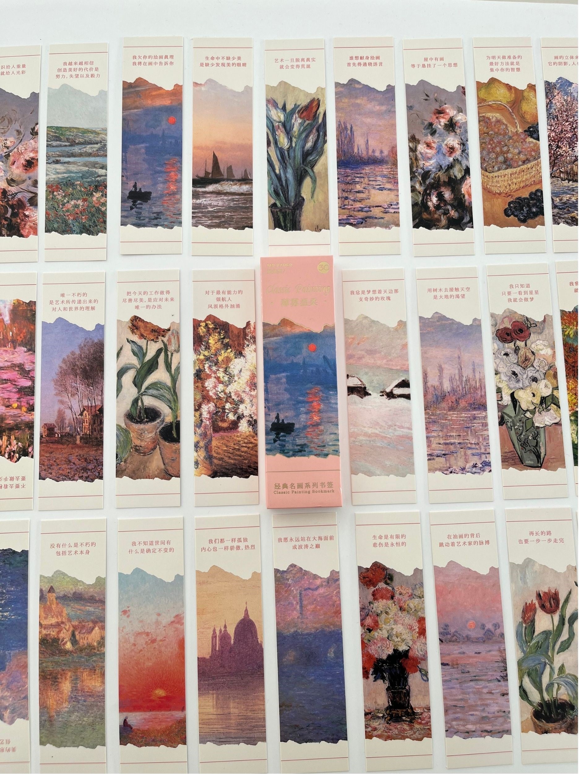 Pastel Art Collection 30’lu Klasik Tablolar Temalı Kitap Ayracı Seti / Yer İmi