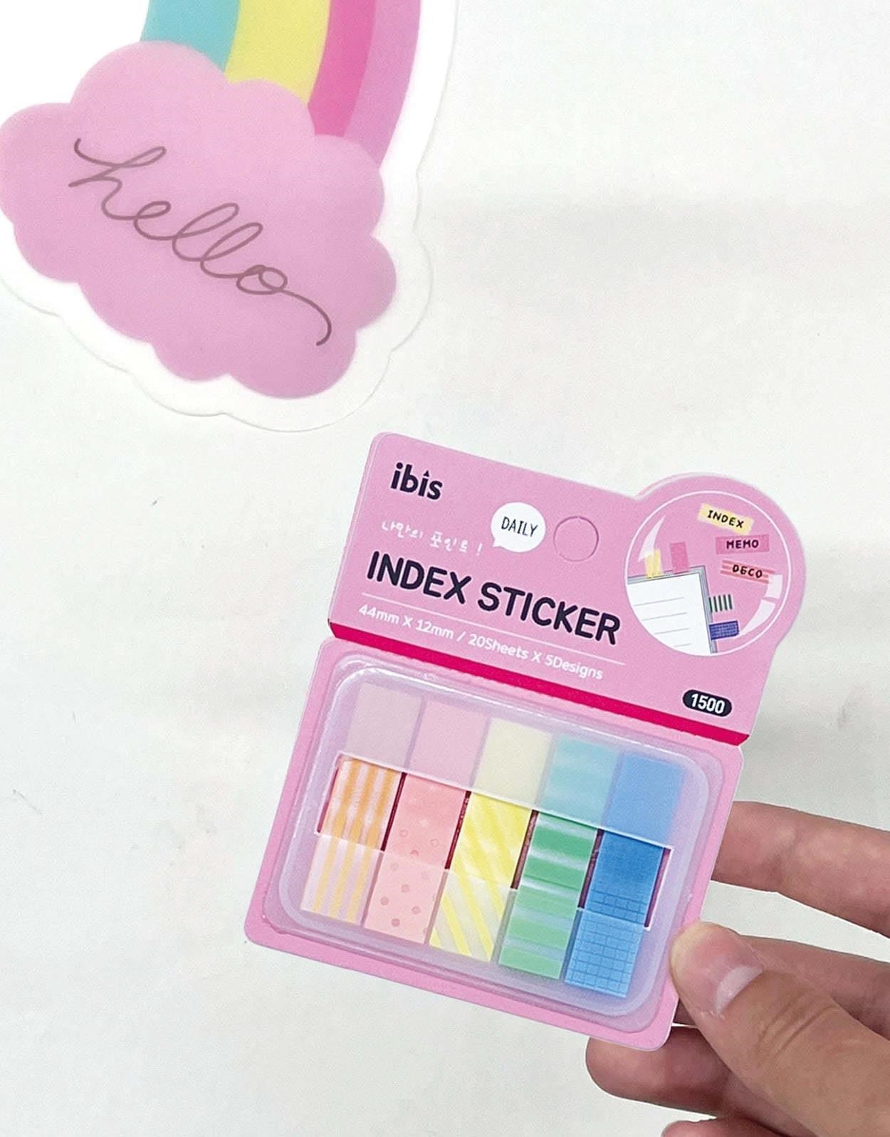 Pembe İndex Sticker
