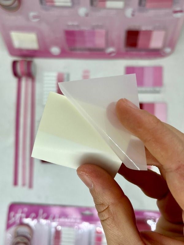 Pembe Tonları Cetvelli İndeks Set Sticker/Post-it/Postit/Kitap Ayracı/Washi Bant