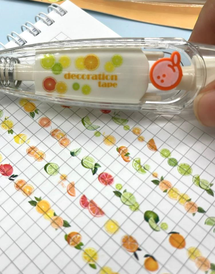 Portakal Desenli Süsleme Bandı Tipex / Tipeks / Bullet Journal