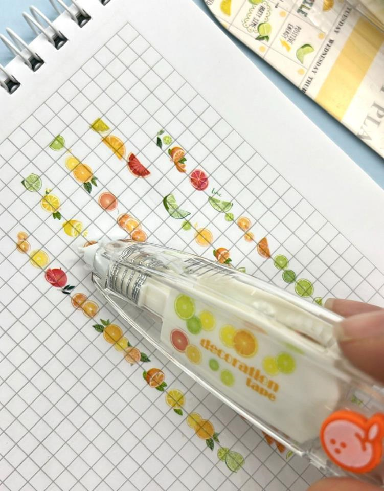 Portakal Desenli Süsleme Bandı Tipex / Tipeks / Bullet Journal