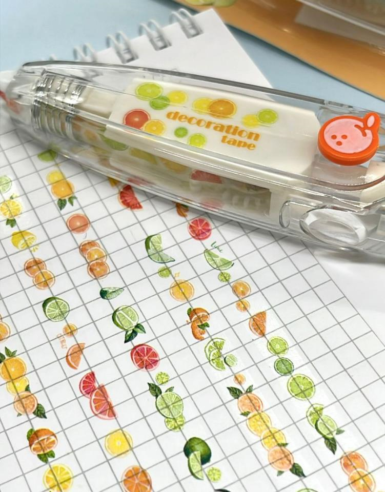 Portakal Desenli Süsleme Bandı Tipex / Tipeks / Bullet Journal
