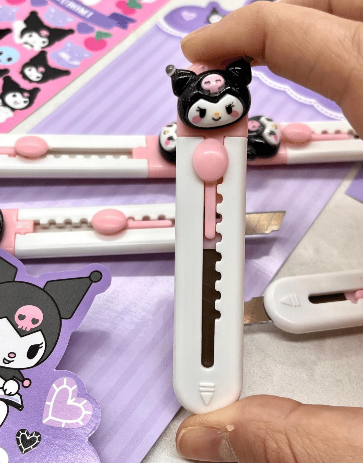 Sanrio Kuromi Karakterli Maket Bıçağı / Sanat Bıçağı / Bullet Journal / Scrapbook