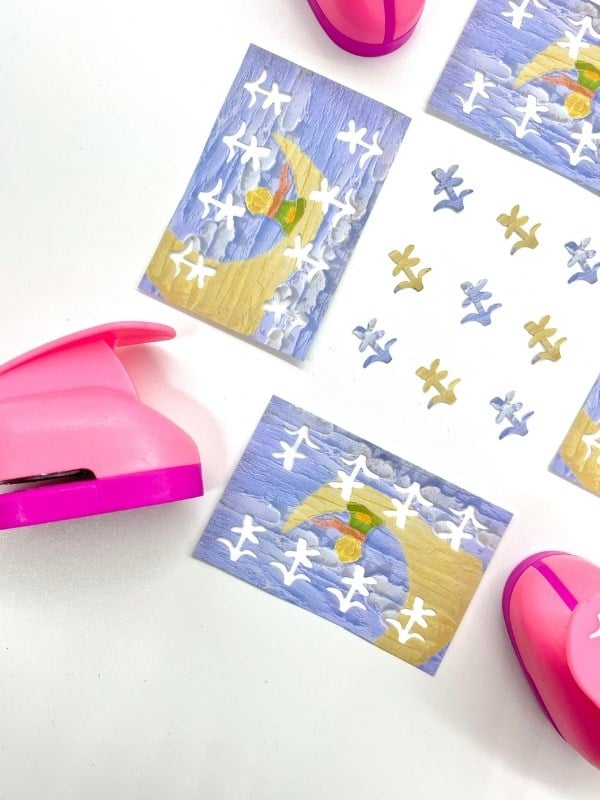 Saplı Çiçek Desenli Orta Boy Pembe Renk Delgeç Scrapbook Şekil Kesici Punch