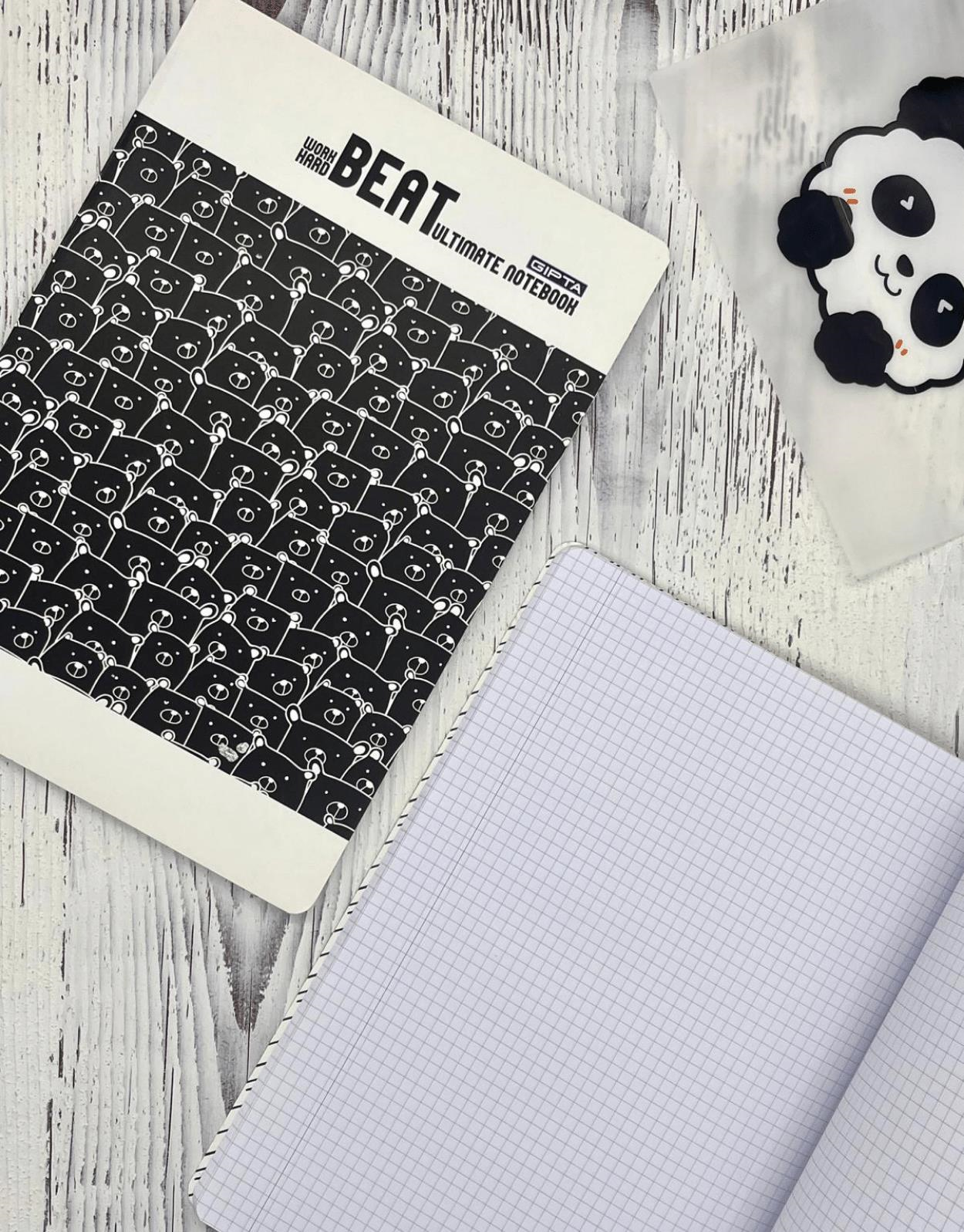 Sevimli Ayı Desenli Kareli  Defter / Ajanda/ Notebook / Okul Defteri