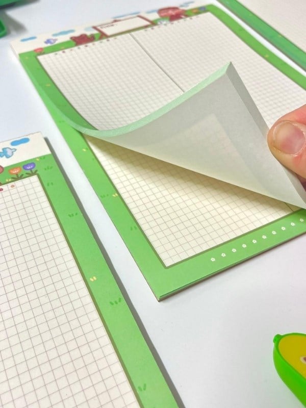 Sevimli Ayıcık Temalı Yeşil 30 Yaprak B5 Not Defteri/Scrapbook/Planlayıcı/Notebook/Bullet Journal