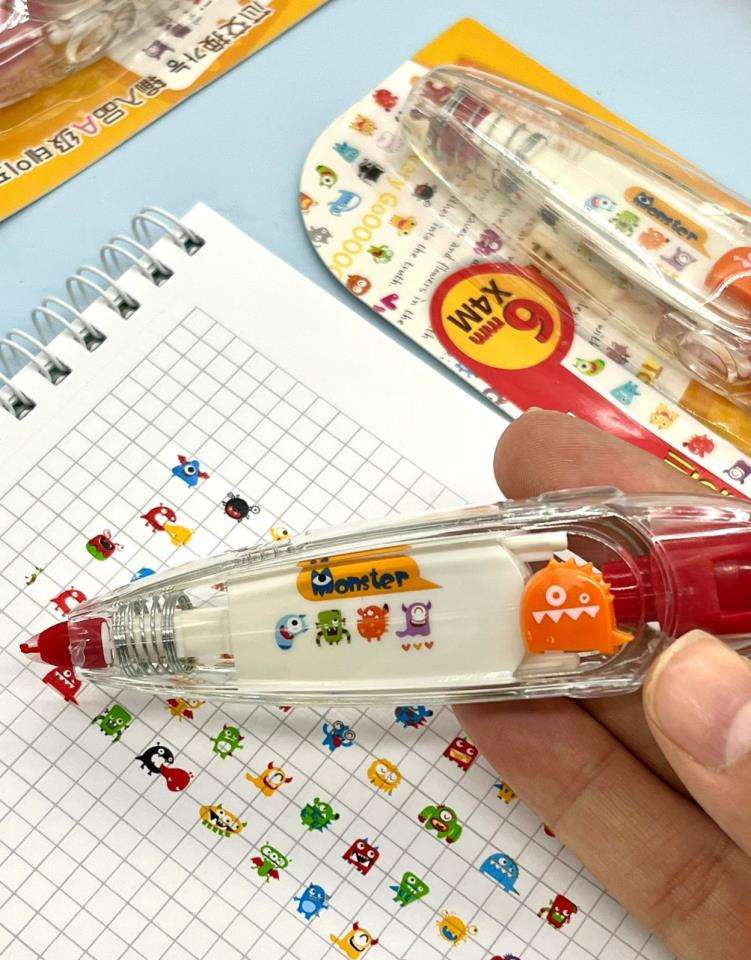 Sevimli Canavarlar Desenli Süsleme Bandı Tipex / Tipeks / Bullet Journal