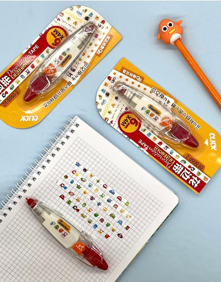 Sevimli Canavarlar Desenli Süsleme Bandı Tipex / Tipeks / Bullet Journal