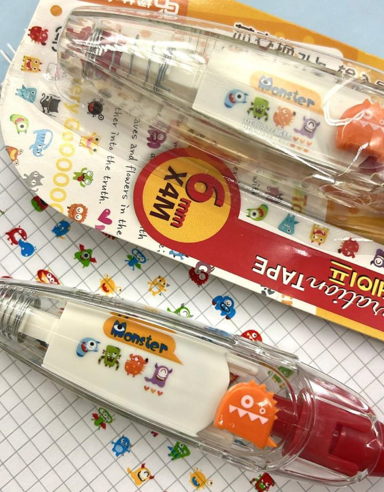 Sevimli Canavarlar Desenli Süsleme Bandı Tipex / Tipeks / Bullet Journal