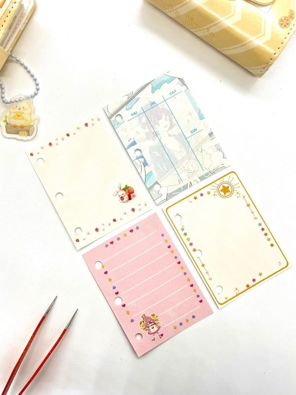 Sevimli Civciv ve Portakal Temalı Charmlı Mini Planlayıcı Spiralli Defter/80 Yaprak/Mıknatıs Ajanda