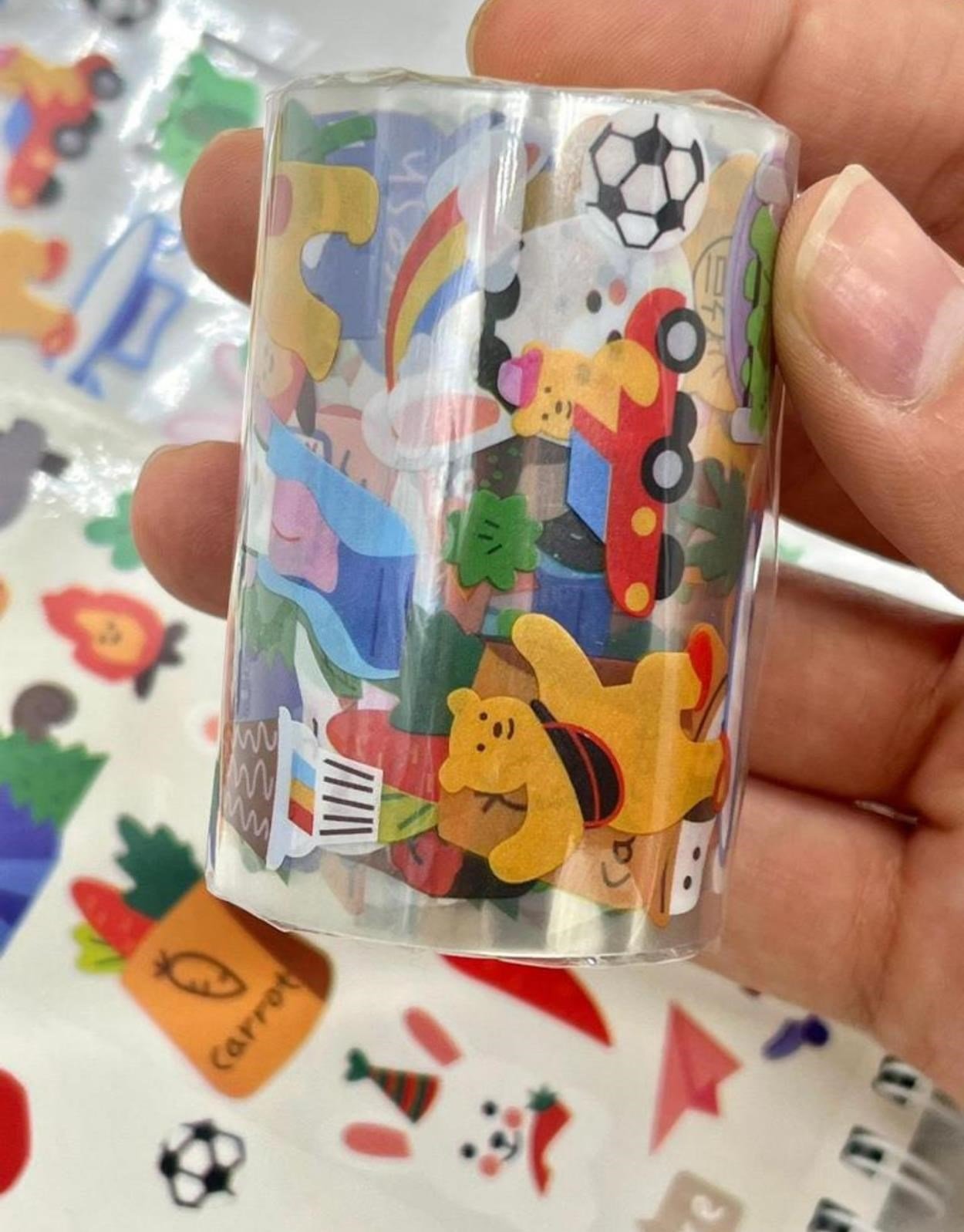 Sevimli Gezgin Köpek  Washi Bant / Washi Tape / Sticker / Bullet Journal / Defter Süsleme