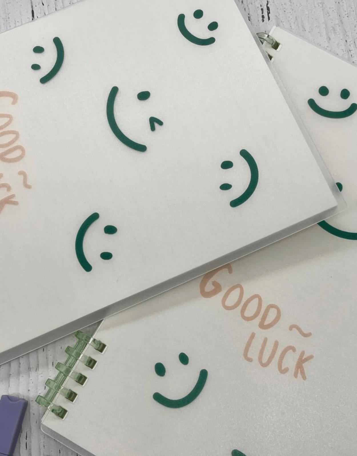 Sevimli Good Luck Desenli Spiralli Binder B5 Defter / Scrapbook /Notebook/Bullet Journal