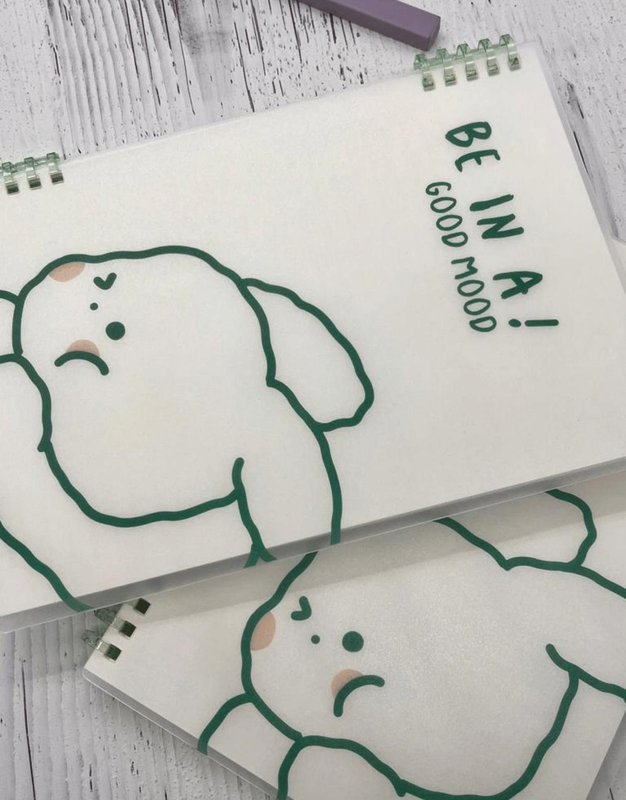 Sevimli Good Mood Desenli Spiralli Binder B5 Defter / Scrapbook /Notebook/Bullet Journal