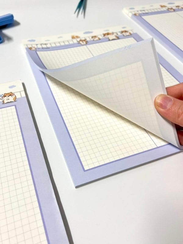 Sevimli Hamster Temalı Mavi 30 Yaprak B5 Not Defteri/Scrapbook/Planlayıcı/Notebook/Bullet Journal