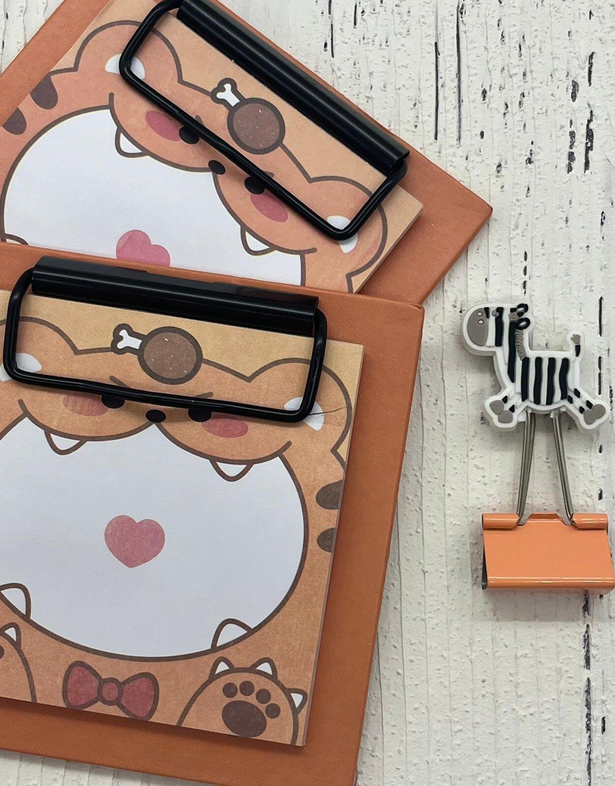 Sevimli Hayvan Desenli Turuncu Yapışkanlı Sekreterlik Not Defteri/ Sticky Note / Sticker/ Post-it/  Bullet Journal