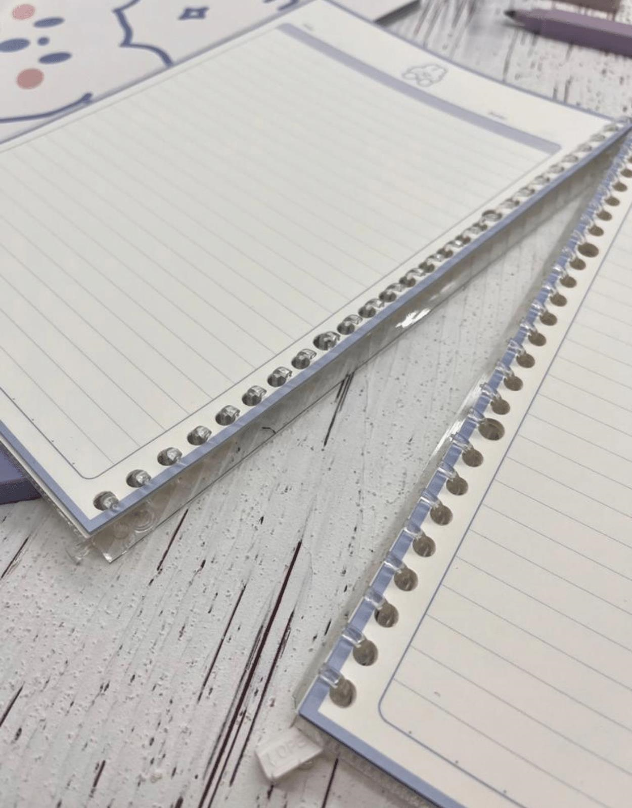 Sevimli Hayvan Tavşan Desenli Spiralli Binder B5 Defter / Scrapbook /Notebook/Bullet Journal