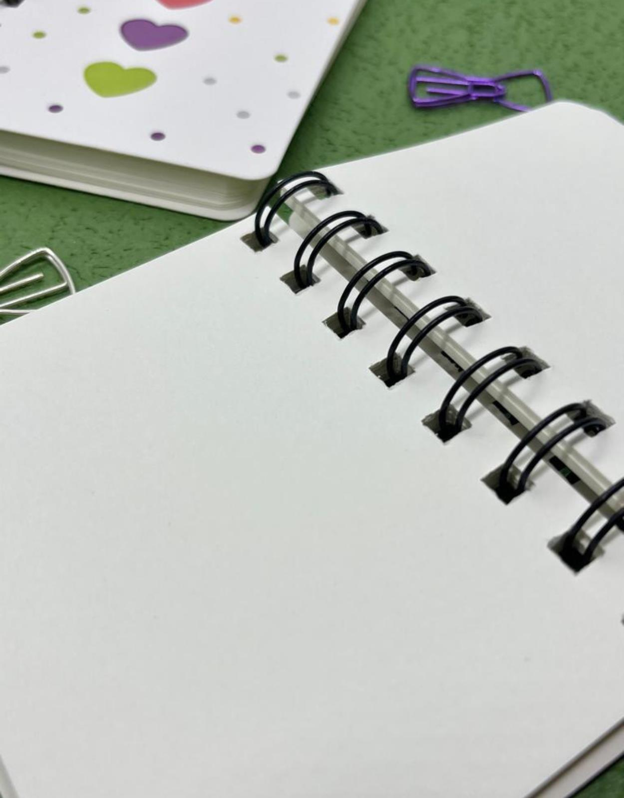 Sevimli Kalpler A7 Spiralli Mini Defter / Scrapbook /Defter Süsleme Notebook/Bullet Journal