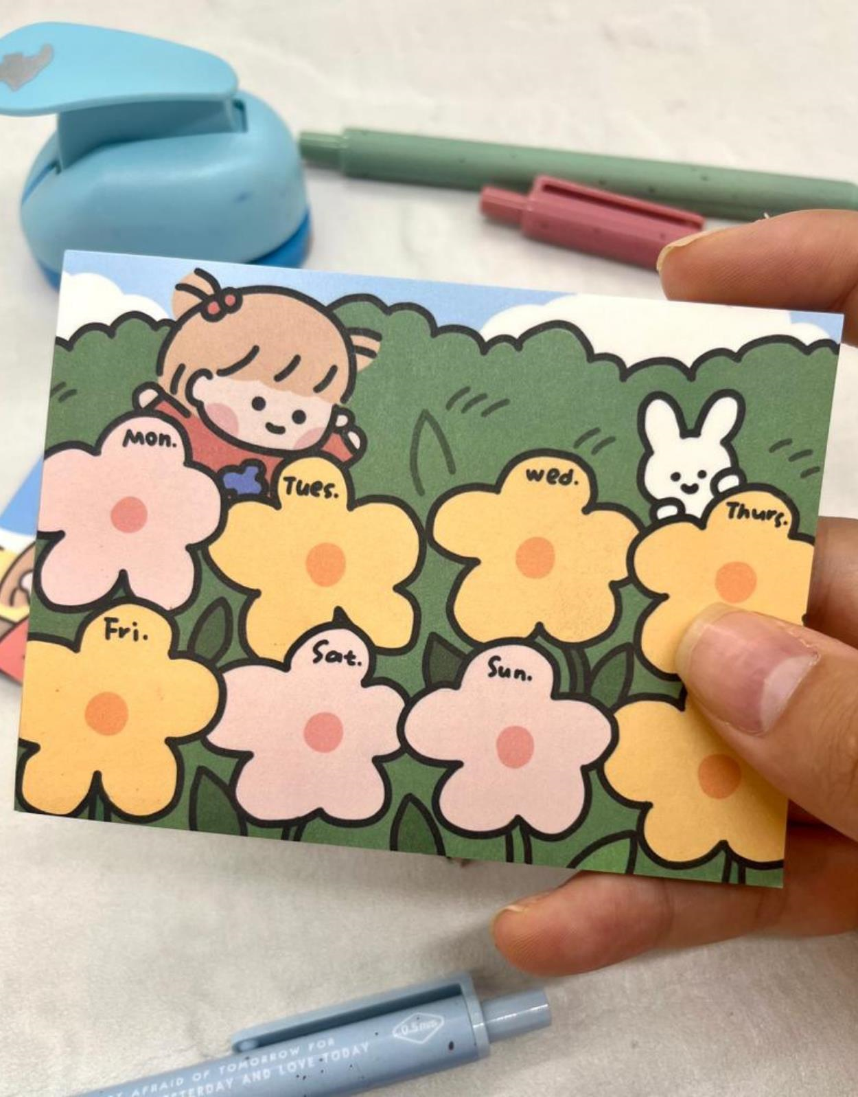 Sevimli Kız Planner 2'li Post-it Set /mini Not Kağıdı/ Bullet Journal
