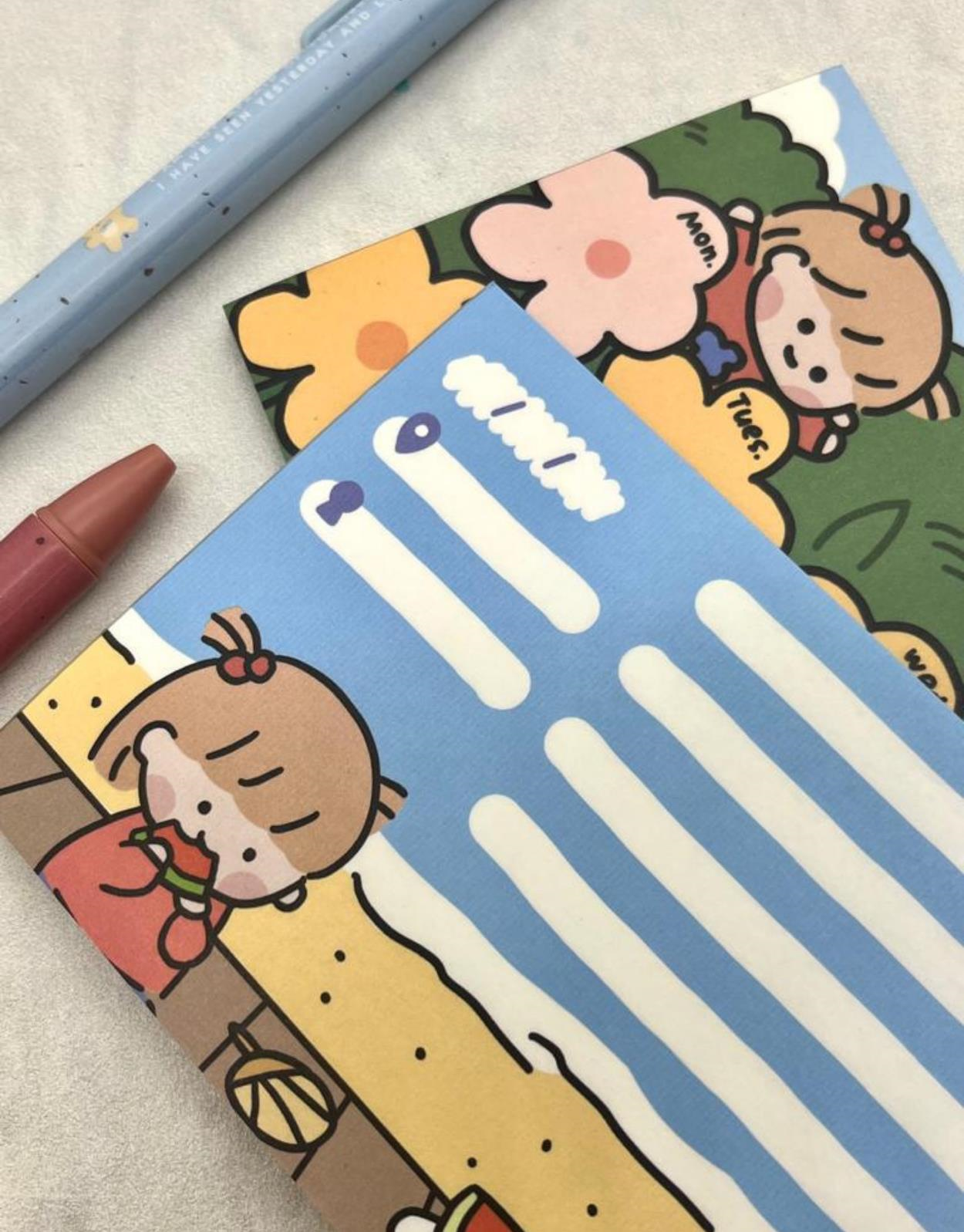 Sevimli Kız Planner 2'li Post-it Set /mini Not Kağıdı/ Bullet Journal