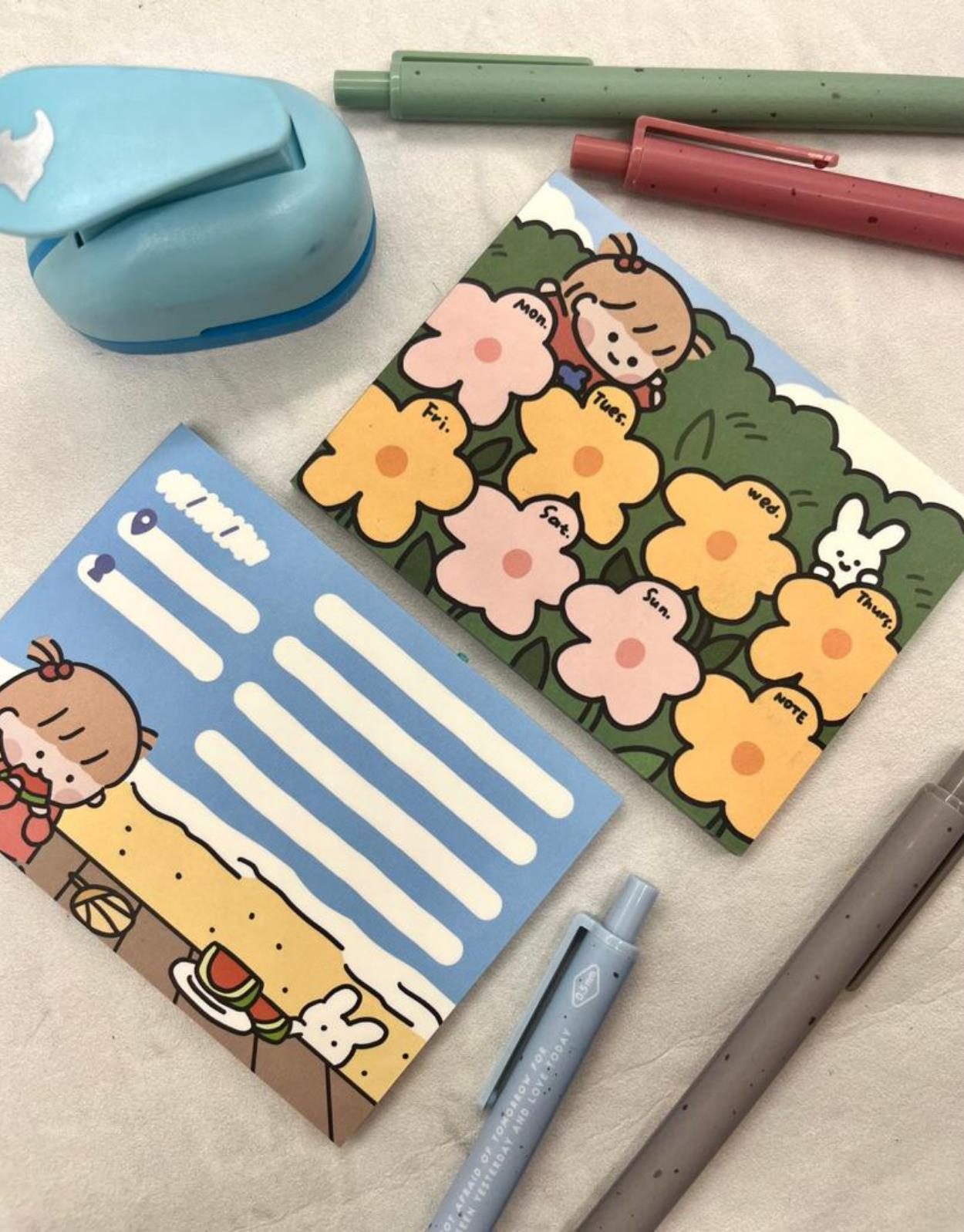 Sevimli Kız Planner 2'li Post-it Set /mini Not Kağıdı/ Bullet Journal