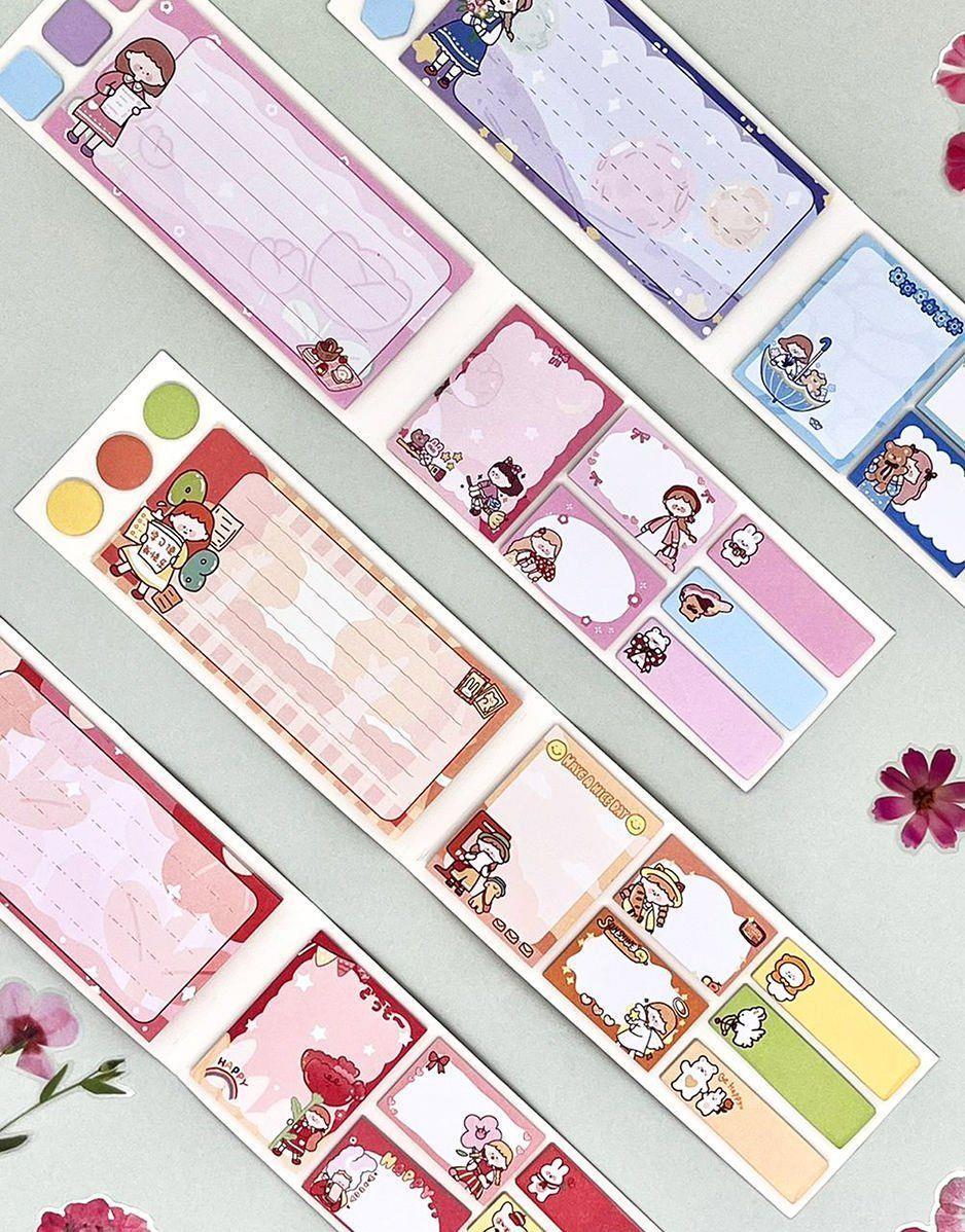 Sevimli Kız Turuncu Kapak Post-it / Index  Sticker  / İndeks /  Sticky Note